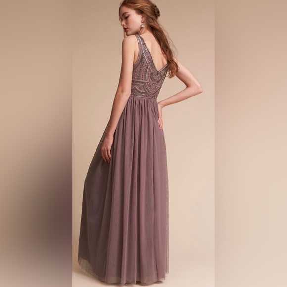 BHLDN Dresses & Skirts - BHLDN Sterling Gown Maxi Dress